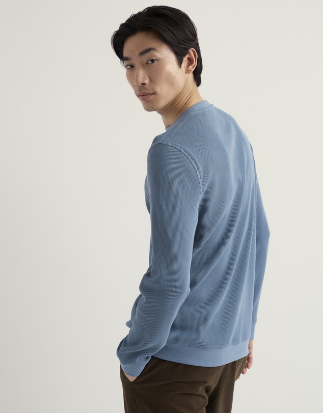 Seasalt - Seasalt Cornwall Blue Men's Jackline Waffle Jersey Top