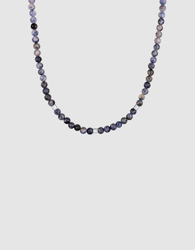 Kuzzoi - ICONIC EXCLUSIVE - Agate Beads Necklace with Sterling Silver Elements