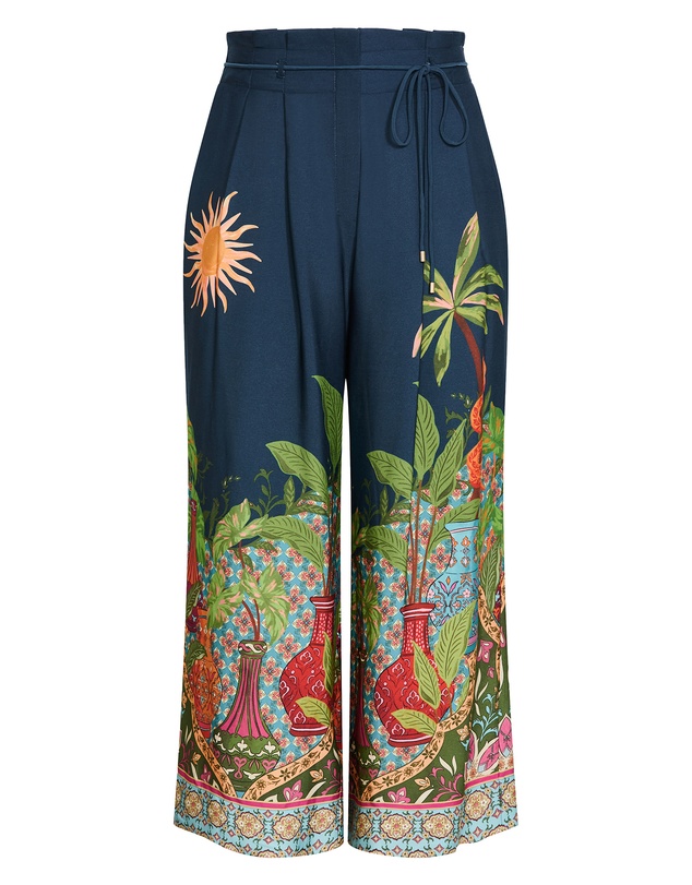 City Chic - Fools Paradise Print Wide Leg Pant