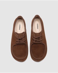 EVERAU - EverAU Ugg Brandon Cow Suede Upper Loafer Oxfords Flats