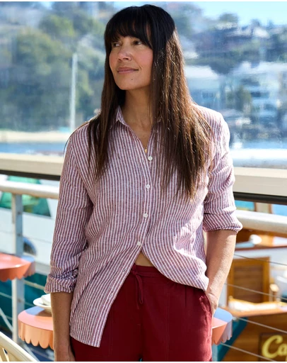 Sportscraft - Dahlia Stripe Linen Shirt