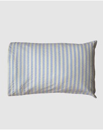 Mosey Me - Butter Blue Seersucker Standard Pillowcase Set