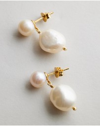 EL&RO Jewellery - Double Pearl Earrings