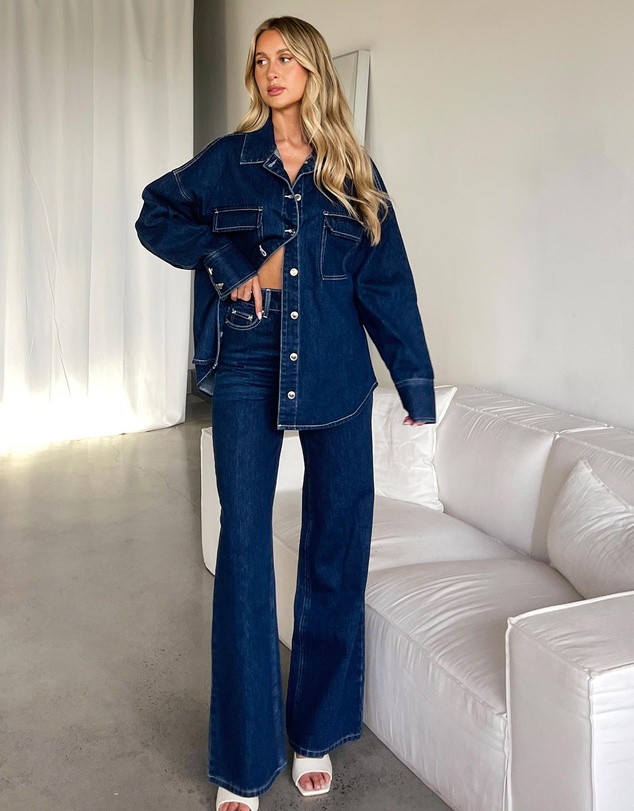 Dazie - London Fever Denim Shacket