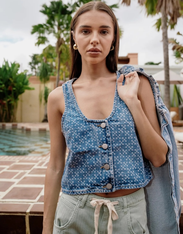 Seventy + Mochi Denim - Kane Cropped Vest