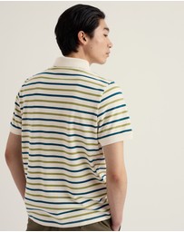 Seasalt - Seasalt Cornwall Multi Balefire Striped Polo in Organic Cotton