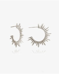 Rachel Jackson - Electric Goddess Medium Silver Hoop Earrings