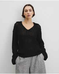 Country Road - Australian Good Earth Cotton Long Sleeve Tape Knit