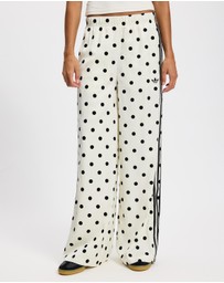 adidas Originals - Satin Polka Dots Wide Leg Pants