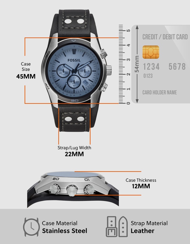 Fossil - Coachman Black Chronograph Watch