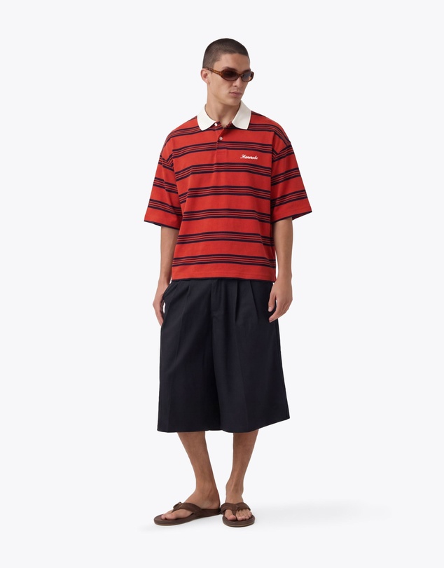 Zanerobe - Box Crop Polo Red/Navy