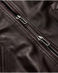 Calibre - Leather Bomber Jacket Wine