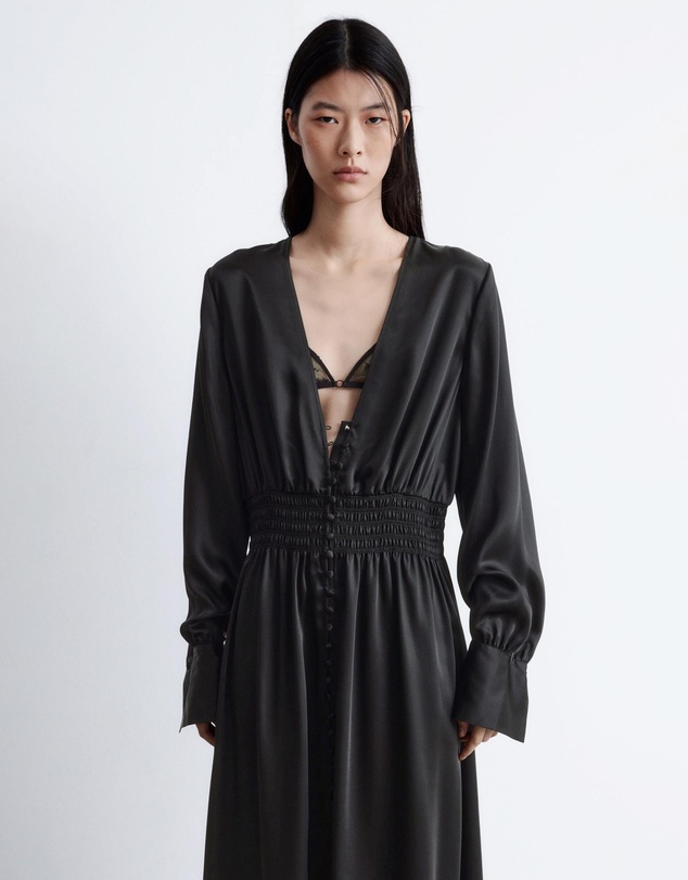 & Other Stories - Satin Midi Shirt Dress