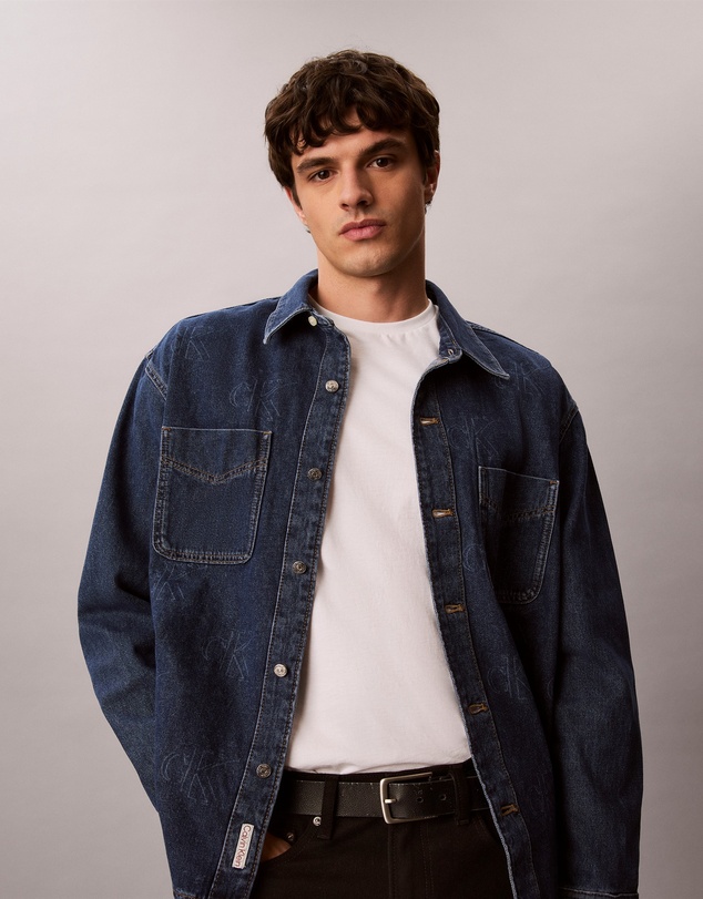 Calvin Klein Jeans - Denim Allover Monogram 90s Overshirt