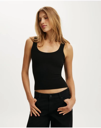 Cotton On - Blake Rib Scoop Tank