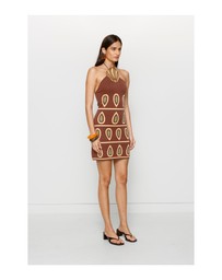 The Wolf Gang - Concha Halter Mini Dress - Chocolate