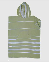 Tolu Australia - Adult Hooded Beach Towel in Green Nature – Quick-Dry Swim Poncho for Swimming & Surfing