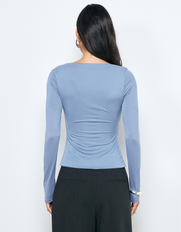 AERE - Eira Ruched Cupro Top