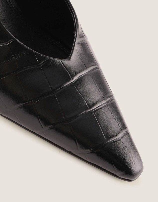 Shelly Shen - Twyla High Heels Black Croc
