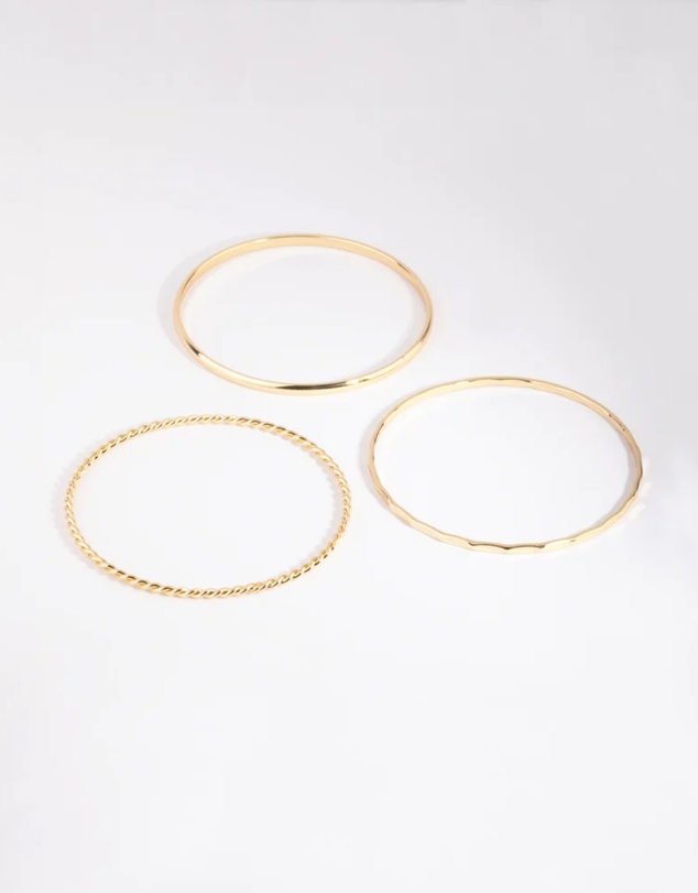 Lovisa - Gold Plated Mixed Bangle Pack
