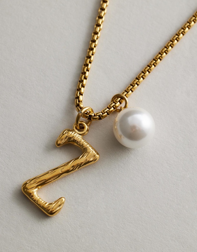Zahar - Pearl Letter Z Necklace