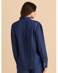 Betty Basics - Lucille Lyocell Pleated Shirt
