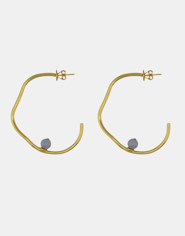Sonne Jewellery - Charlotte Blue Lace Agate Earrings