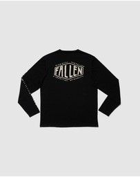 Fallen Footwear - Fallen Footwear Men Tradition Tee Jumper Regular Fit Black/Off-White