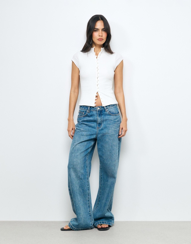 AERE - Sabine Button Down Top