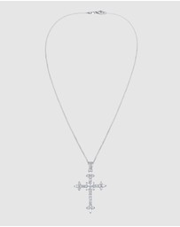 Elli Jewelry - Necklace Cross Zirconia 925 Sterling Silver