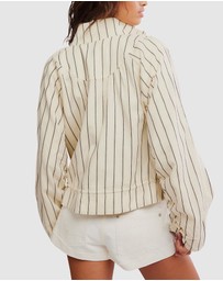 Free People - Devon Balloon Stripped Jacket