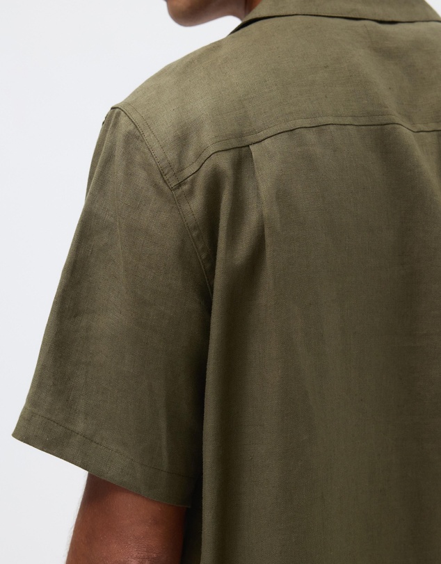AERE - Kian Linen Camp Collar Shirt