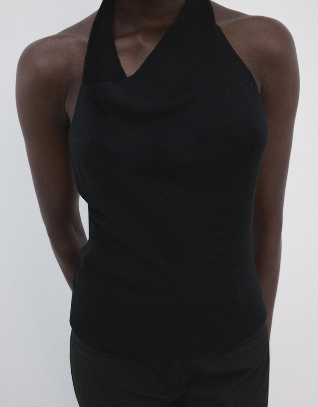 M.N.G - Halter-Neck Lyocell Top