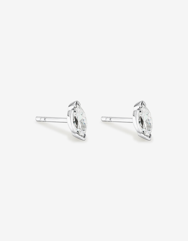Michael Hill - 6mm Marquise-Cut Cubic Zirconia Solitaire Stud Earrings in Sterling Silver