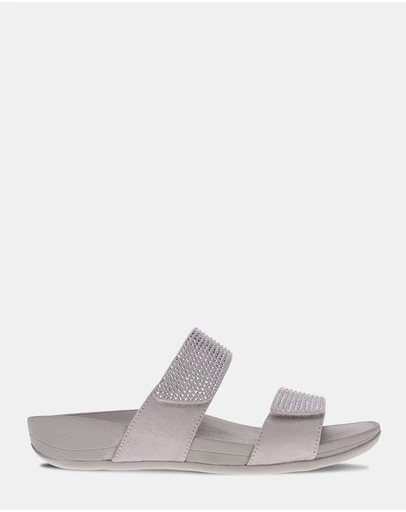 Mia Vita - Avoca Slide Sandal - Silver Rhinestone