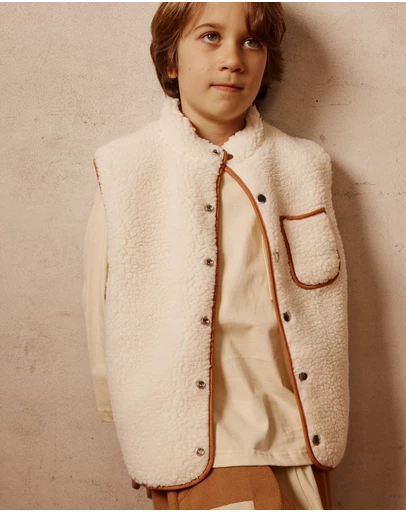 Alfred - Cecil Shearling Vest | Natural