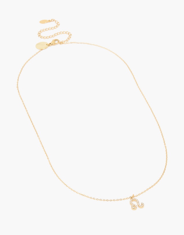 Lovisa - Waterproof Gold Plated Stainless Steel Cubic Zirconia Leo Zodiac Sign Necklace