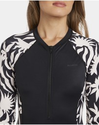 Billabong - Womens By My Side Long Sleeve Zip Bodysuit Rash Vest