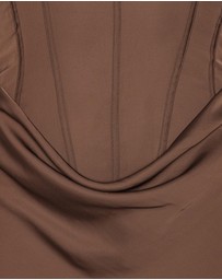 ROTATE - Satin Corset Maxi Dress