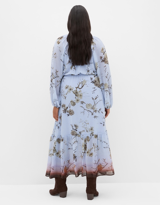 City Chic - Love Border Print Maxi Dress