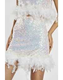 Glamorous - Feather trim mini skirt
