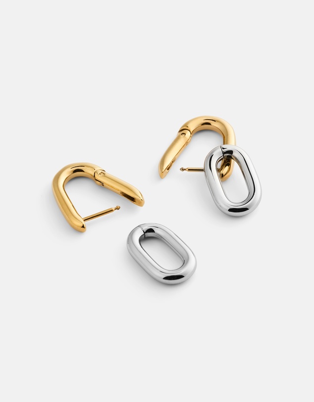 Daniel Wellington - Contrast Link Earrings Two Tone