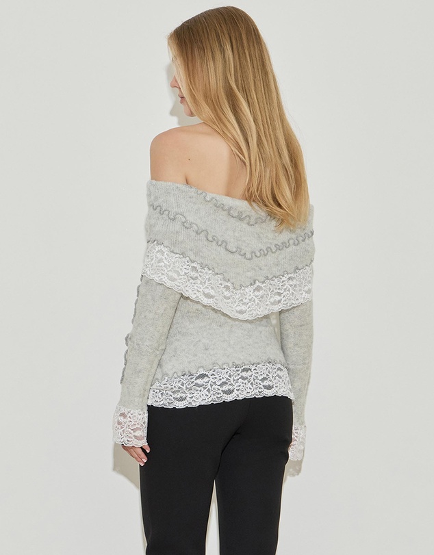 Maison Essentiele - Lace Knit Top