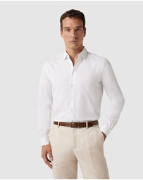 Politix - Slim Fit Long Sleeve Textured Dress Shirt