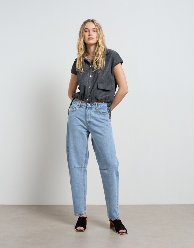 DRICOPER DENIM - Chloe Mid Rise Barrel Jeans