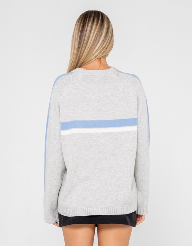 Rusty - White Lines Crew Neck Knit