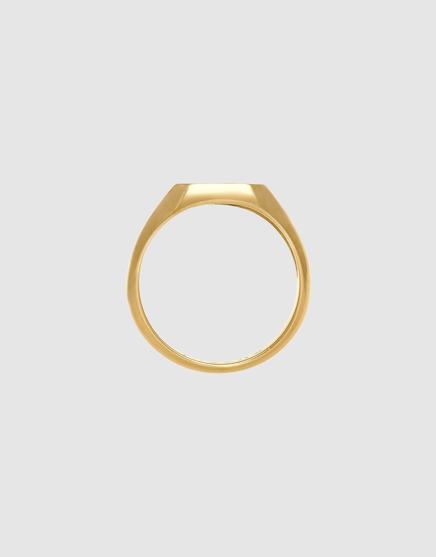 Kuzzoi - ICONIC EXCLUSIVE - Enamel Signet Ring in Gold-Plated 925 Sterling Silver