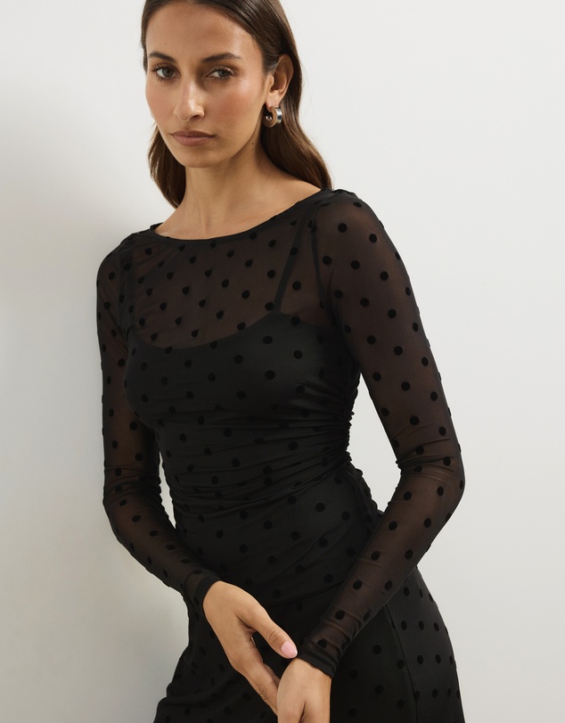 Atmos&Here - Aria Polka Dot Long Sleeve Top