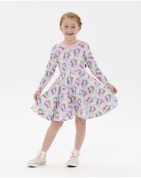 Rock Your Kid - Unicorn Pony Long Sleeve Polly Dress
