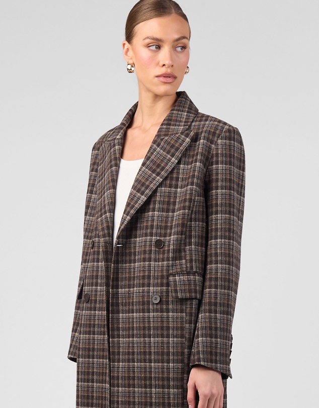 MVN - Plaid Long Coat